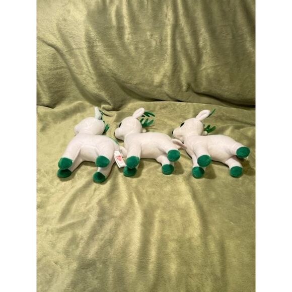 Ty Beanie Boos Collection Set of (3) Peppermint Christmas Reindeer (2017) - Picture 3 of 6